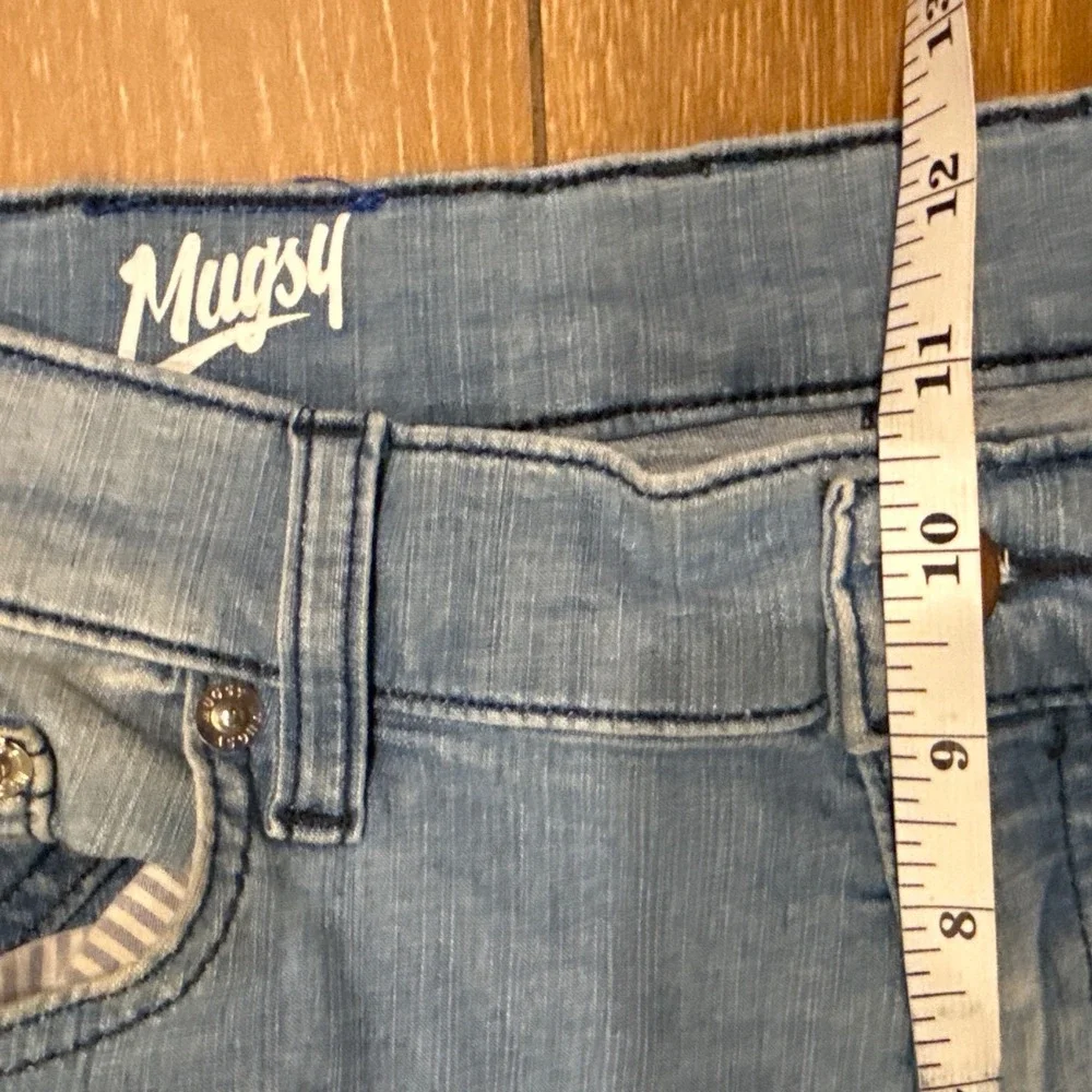 Mugsy Cooldowns Men Light Wash Blue Stretch Distressed Denim Jeans FLX9CTL 33x32